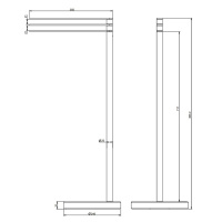 Gessi Emporio accessories напольный держатель для полотенец, цвет: Finox Brushed Nickel - Gidratop.ru изображение