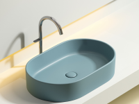 Умывальник чаша накладная овальная (цвет Зеленый Матовый) Element 608x385x122мм - Gidratop.ru изображение