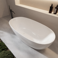 Ванна акриловая Vincea VBT-601-1700, 1700*800*580, цвет белый, щелевой перелив - Gidratop.ru изображение