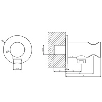 Gessi Ingranaggio держатель для душевой лейки с выводом воды, цвет:Finox Brushed Nickel - Gidratop.ru изображение