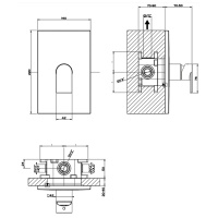 Gessi Emporio Via manzoni внешние части для настенного смесителя на 1 позицию, цвет: Chrome - Gidratop.ru изображение