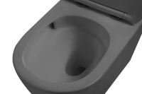 Унитаз подвесной Globo VT1-14TMA Tornado, цвет антрацит матовый, ультратонкое soft-close сиденье - Gidratop.ru изображение