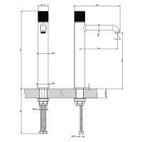 GESSI HABITO RIGATO смеситель для раковины высокий ,без донного клапана, с соединительными шлангами, цвет Finox Brushed Nickel - Gidratop.ru изображение