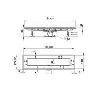 Душевой лоток SAY ANZER 72.2.60.STN, 60 см, сатин - Gidratop.ru изображение
