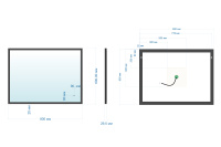 Зеркало ABBER See AG6110SCL-0.8 с подсветкой, бесконтактный выключатель, диммер, черный - Gidratop.ru изображение