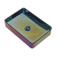 Раковина накладная ABBER Rechteck AC2207Regen хамелеон - Gidratop.ru изображение