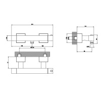 Gessi Rettangolo K смеситель термостатический наружный для ванны с автоматическим переключателем ванна-душ, цвет хром - Gidratop.ru изображение