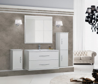 TIFFANY Зеркало со встроенной LED подстветкой, системой Антизапотевания, реверсивное 45043 Bianco opaco, 73х4х90 - Gidratop.ru изображение