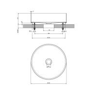 GESSI 316 раковина Oslash;400 мм., для установки на столешницу, без перелива, нержавеющая сталь, цвет черный матовый - Gidratop.ru изображение