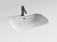 Раковина встраиваемая снизу Ceramicanova Era,  c отверстием слива - перелива, 610x405x190мм, белый, арт.CN15007 - Gidratop.ru изображение