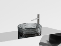 Умывальник чаша накладная круглая (цвет черный) Cristal 360x360x112мм - Gidratop.ru изображение