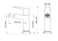 Смеситель для биде WONZON & WOGHAND FLEX, Черный матовый (WW-88016072-MB) - Gidratop.ru изображение