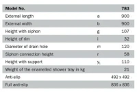 Поддон душевой Kaldewei Conoflat 4653.3000.0001 Mod 783-1 90 x 90 x h3,2 cм - Gidratop.ru изображение