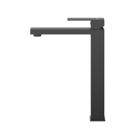 SLIDER-LC-NOP-W0 Смеситель для накладной раковины однорычажный, без донного клапана, черный матовый - Gidratop.ru изображение