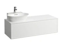 Тумба под раковину Laufen New Classic 117.5 х 45.5 х 34.5 см, 4.0608.5.085.631.1, подвесная, белый глянцевый, вырез слева - Gidratop.ru изображение