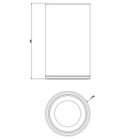 GESSI 316 стакан настольный, цвет: белый/steel brushed - Gidratop.ru изображение