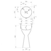 Раковина отдельностоящая прозрачная ABBER Kristall AT2703Opal коричневая - Gidratop.ru изображение