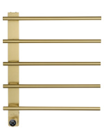 Полотенцесушитель электрический WONZON & WOGHAND NÜRNBERG, Брашированное золото (WW-AL345-BG) - Gidratop.ru изображение