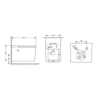 Комплект ABBER подвесной унитаз Rechteck AC1202P белый с импульсным смывом с инсталляцией AC0101P - Gidratop.ru изображение
