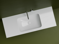 Раковина встраиваемая снизу 540x360x190 с отверстием слива перелива цвет белый CN7018 - Gidratop.ru изображение