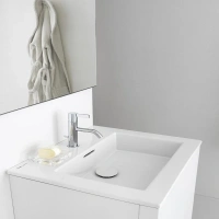 Тумба c раковиной Laufen Kartell подвесная 60 см, цвет белый матовый, 8.6033.3.640.104.1 - Gidratop.ru изображение