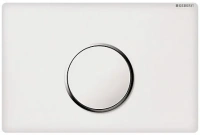Клавиша смыва Geberit Sigma 115.908.KJ.1 Type 10, бесконтактная, сенсорная, для унитаза, 3В, двойной смыв, пластик, белый/глянцевый хром - Gidratop.ru изображение
