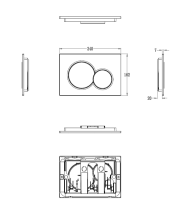 Кнопка смыва для инсталляции механическая WONZON & WOGHAND, Хром (WW-IB232-CR) - Gidratop.ru изображение
