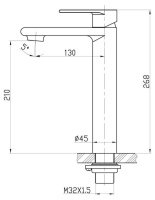 NOVA Смеситель для накладных раковин, нержавеющая сталь NOV-LMC-IN - Gidratop.ru изображение