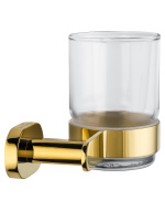 Стакан для зубных щеток с держателем WONZON & WOGHAND FIRST, Глянцевое золото (WW-8421-LG) - Gidratop.ru изображение