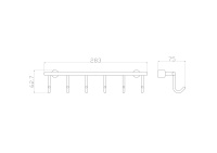 Вешалка с 6 крючками для ванной WONZON & WOGHAND, Хром (WW-9382-6) - Gidratop.ru изображение