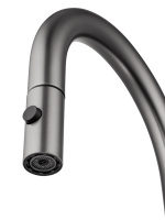 Смеситель для кухни с выдвижным изливом WONZON & WOGHAND, Темный графит (WW-A21252-BGG) - Gidratop.ru изображение