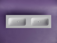 Раковина накладная мебельная CERAMICANOVA Grace прямоугольная 1610x457x137 с двумя чашами без отверстий под смеситель цвет белый CN7023wx - Gidratop.ru изображение