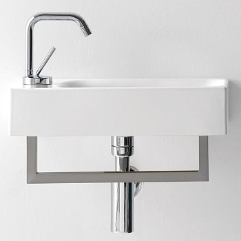 Раковина 45х25 см, 1 отв., подвесная, цвет: белый