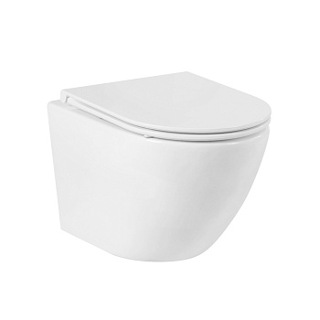 Унитаз подвесной безободковый BelBagno SFERA-R BB046CHR/BB870SC
