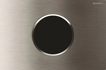 Клавиша смыва Geberit Sigma 115.908.SN.1 Type 10, бесконтактная, сенсорная, для унитаза, 3В, двойной смыв, нержавеющая сталь, матовая/полированная