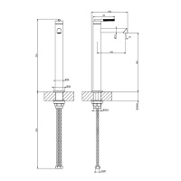 Gessi Ingranaggio смеситель для раковины высокий с коротким изливом. Без донного клапана, цвет: Brushed Brass PVD - Gidratop.ru изображение