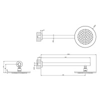 GESSI 316 верхний душ шарнирная для настенного крепления на 1/2, Oslash;219мм, цвет Steel Brushed - Gidratop.ru изображение