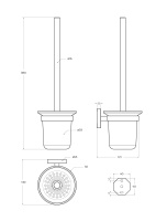 RELAX-TBS-V-IN Ёршик для унитаза, подвесной, стекло, исполнение сатин - Gidratop.ru изображение