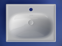 Раковина накладная CERAMICANOVA Sabo с отверстием под смеситель 600x460x130 белый - Gidratop.ru изображение