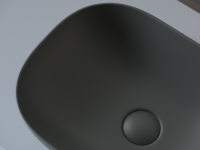 Умывальник чаша накладная прямоугольная (цвет Темный Антрацит Матовый) Element 455x325x135мм - Gidratop.ru изображение