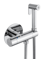 Смеситель с гигиеническим душем и термостатом встраиваемый WONZON & WOGHAND, Хром (WW-88819902-CR) - Gidratop.ru изображение