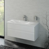 Тумба с раковиной Keuco Royal Reflex 100 см подвесная, белый, 39604210100 - Gidratop.ru изображение