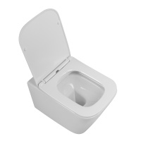 DUE 2.0 Унитаз подвесной безободковый с сиденьем дюропласт soft close BB7107CHR/SC - Gidratop.ru изображение