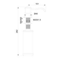 Дозатор мыла WONZON & WOGHAND, Хром (WW-88SD03-CR) - Gidratop.ru изображение
