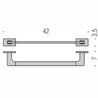 Colombo Look Полотенцедержатель 42 см, цвет: хром - Gidratop.ru изображение