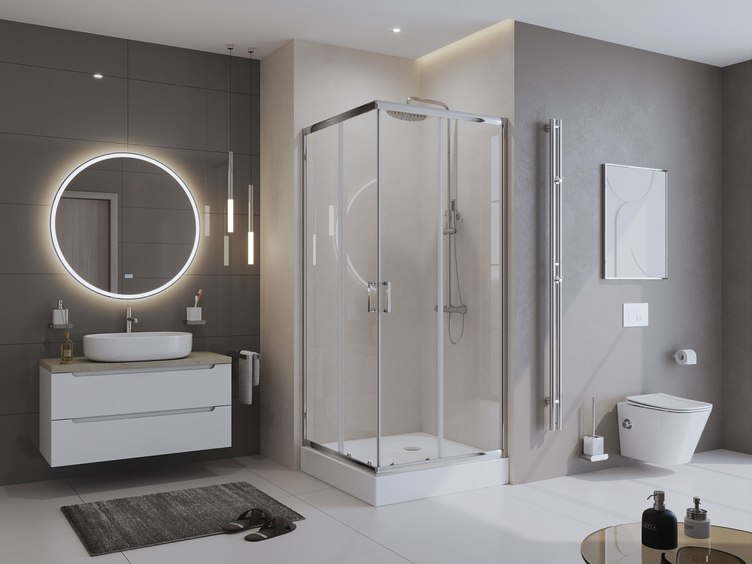 Акриловый поддон BelBagno TRAY-BB-A-80-15-W