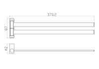 Полотенцедержатель регулируемая WONZON & WOGHAND ECLIPSE, Хром (WW-9131) - Gidratop.ru изображение