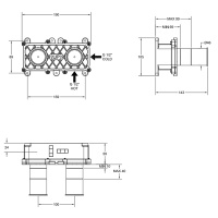 GESSI встраиваемая часть для смесителя с изливом, цвет: steel brushed - Gidratop.ru изображение