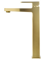 Смеситель для раковины высокий WONZON & WOGHAND CUBE 2.0, Брашированное золото (WW-88019068-BG) - Gidratop.ru изображение