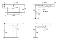 Раковина Villeroy&Boch Subway 3.0 4A70A501, 100 см, альпийский белый - Gidratop.ru изображение